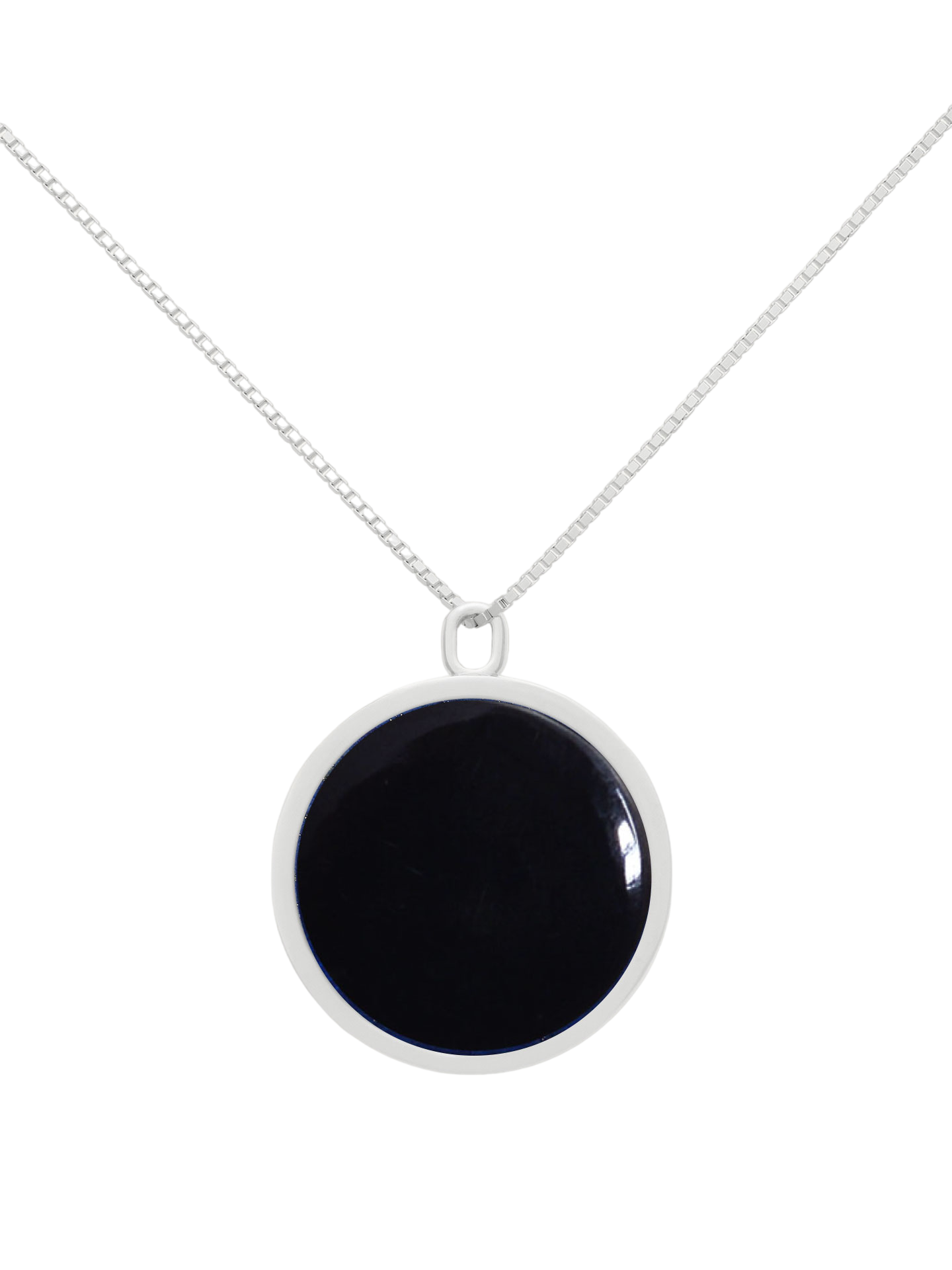 Satellite e-1027 necklace - black onyx & sterling silver